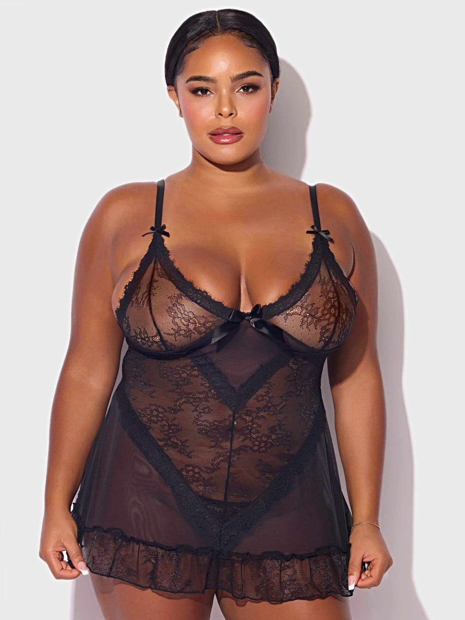 KIKI LACE BABYDOL & G-STRING SET -