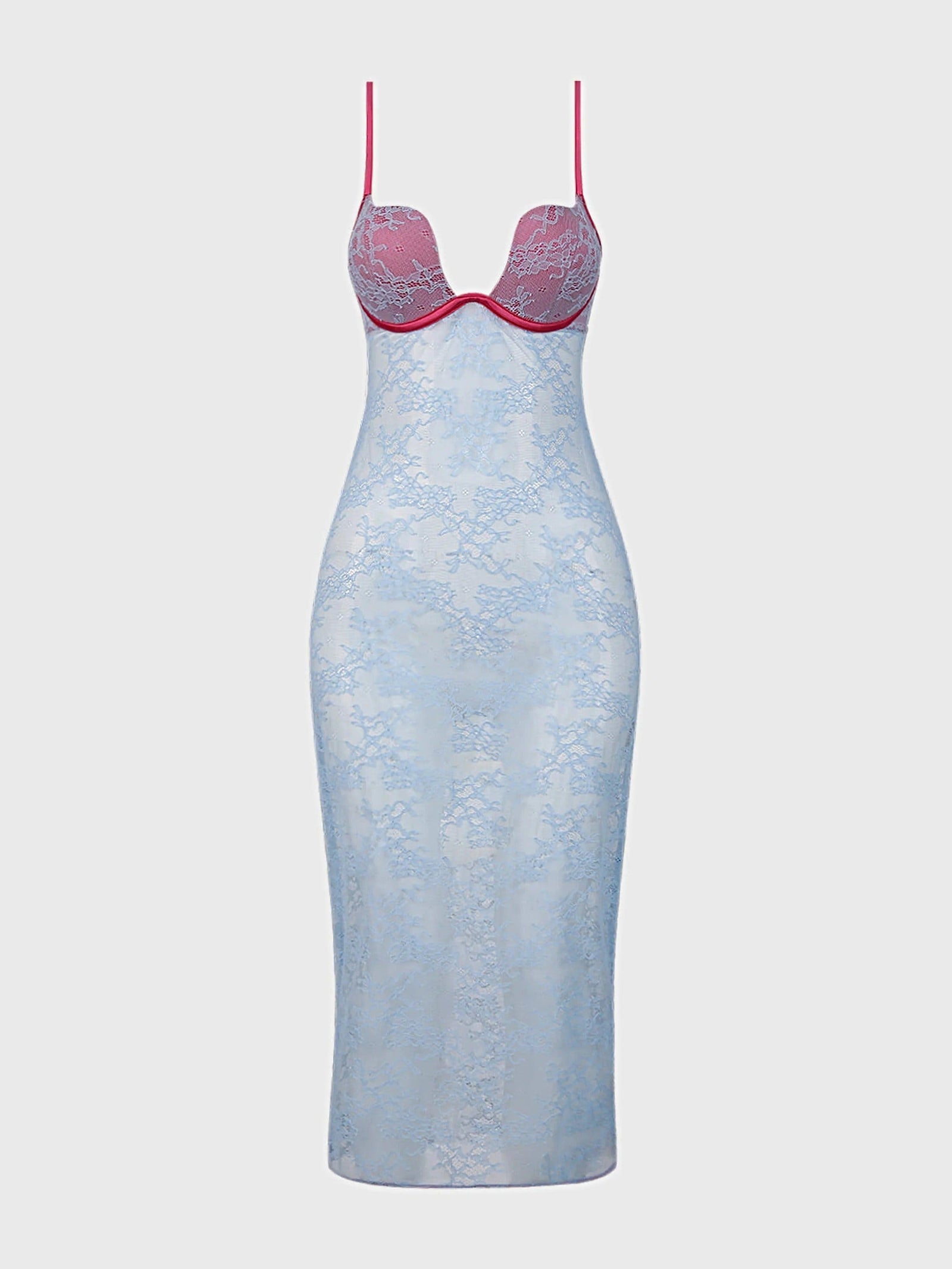 YVONE LACE PLUNGE PUSH UP GOWN -