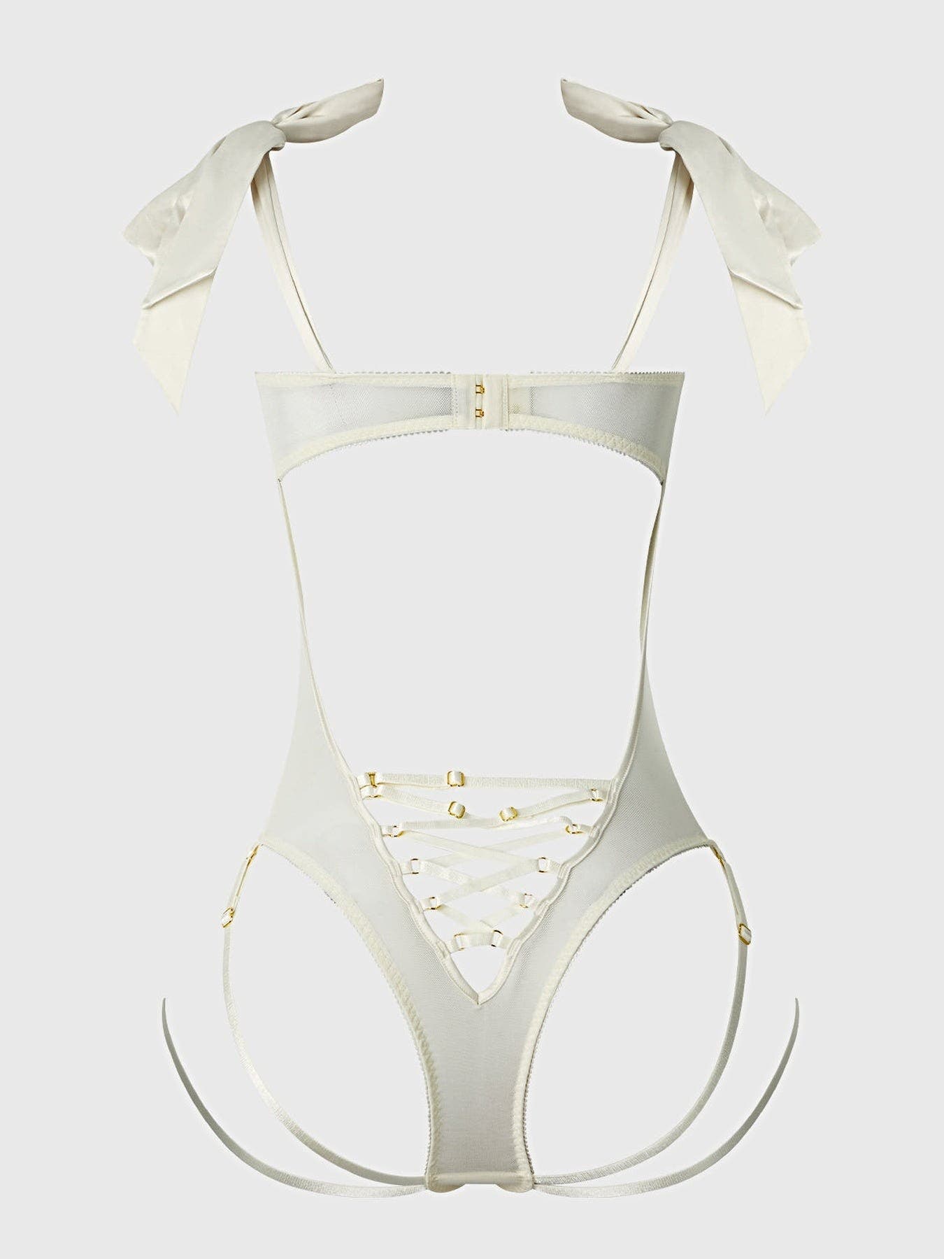 ROSALIE EMBROIDERED LACE TEDDY -