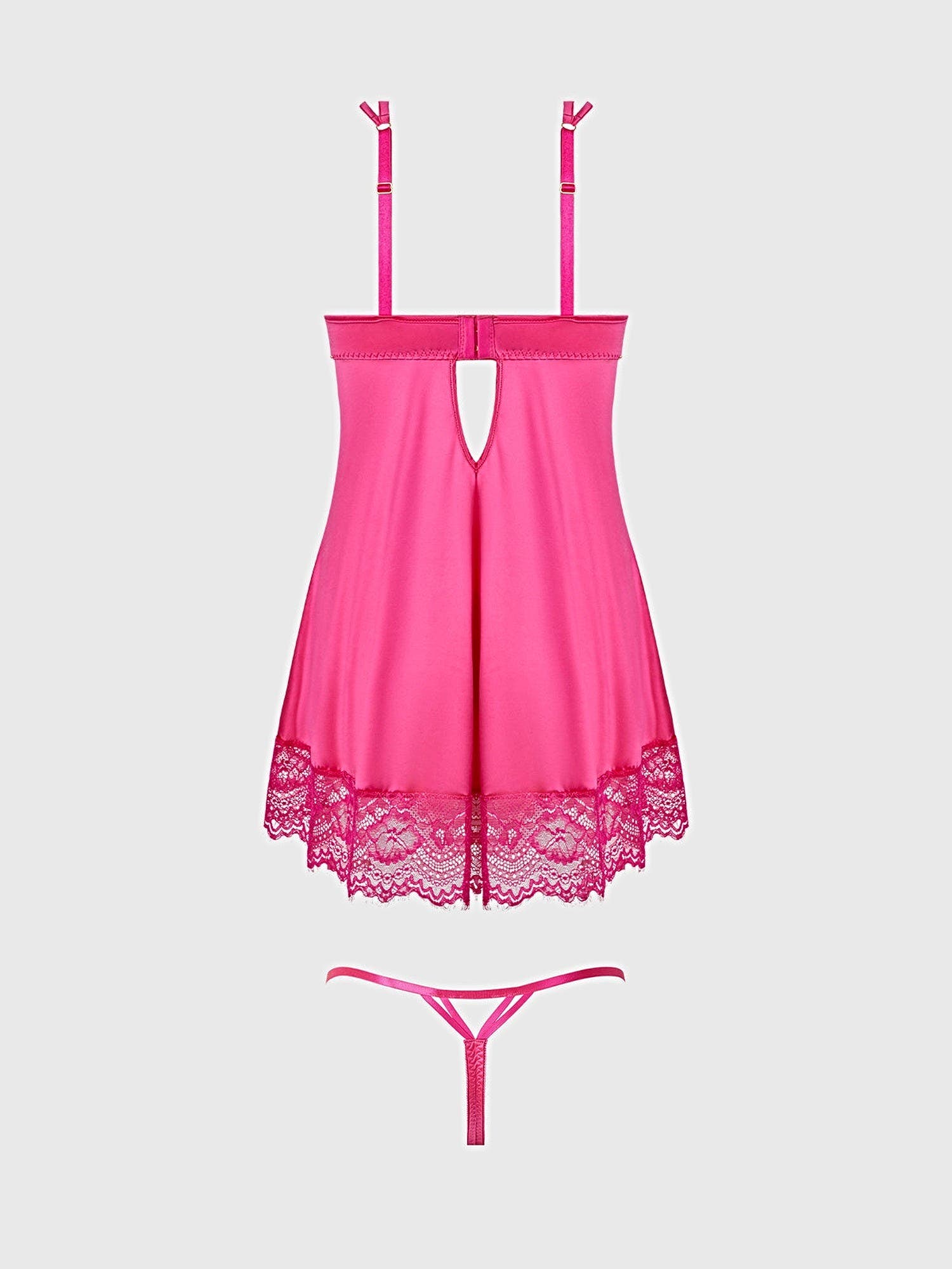 ISSADORA LACE OPENABLE CUP BABYDOLL & G-STRING SET -