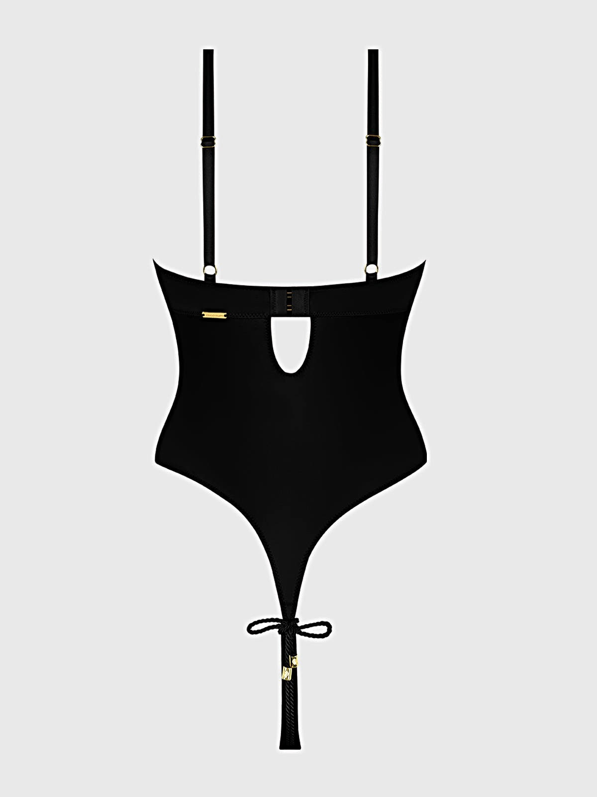 IRYNA SILKY MICRO & ROPE CROTCHLESS TEDDY -