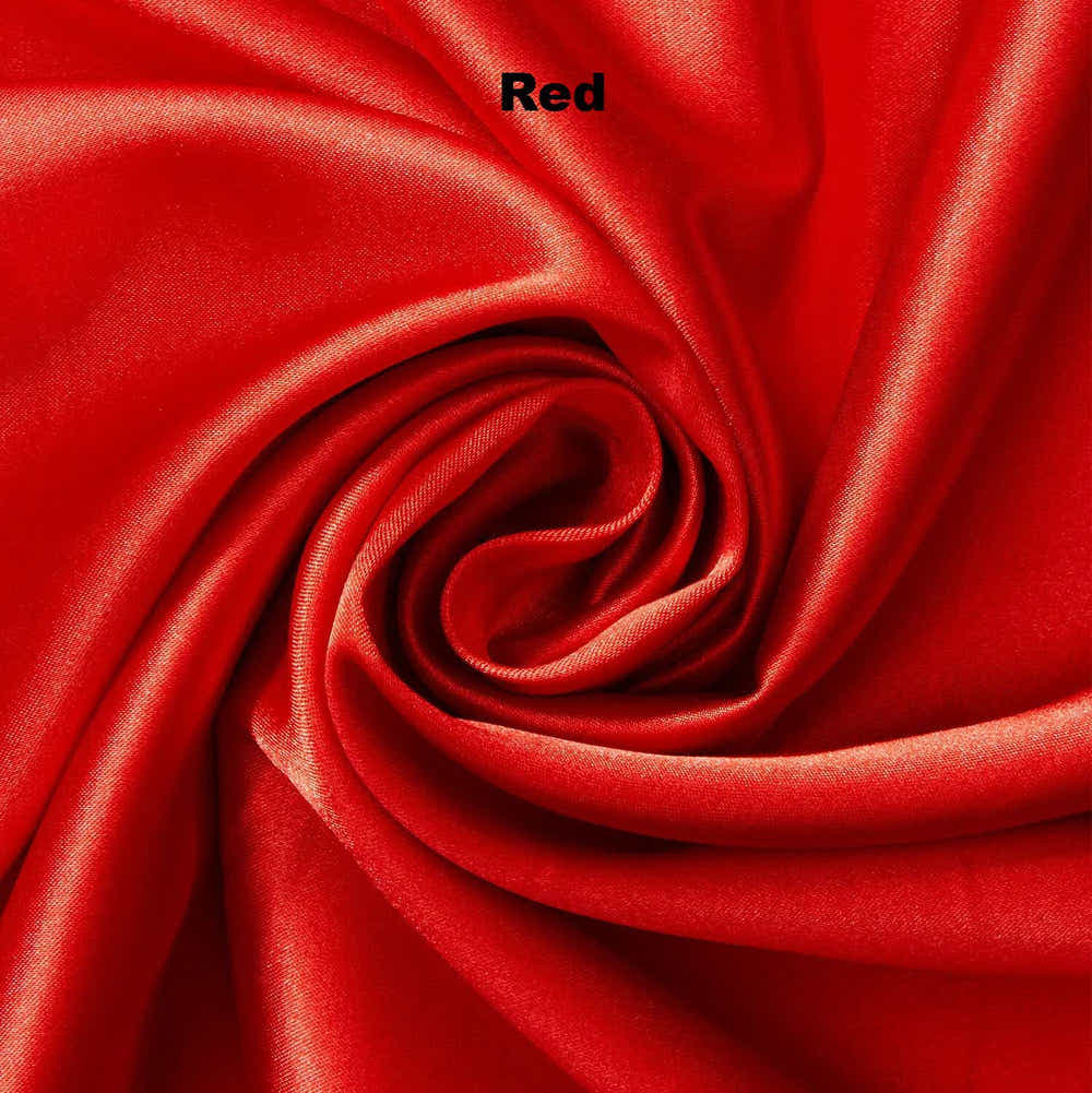 Custom Flat Sheet in Lingerie Satin for Queen & Full Beds - Elegant Center Panel Design Satin Boutique