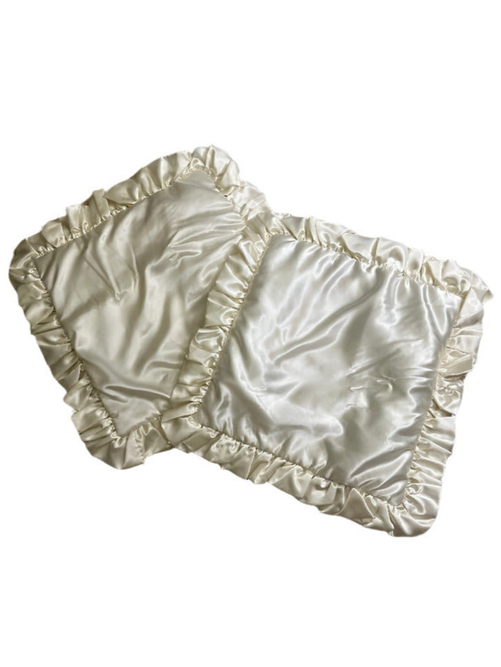 SKU3246 A Pair of SQUARE PILLOW SHAMS of Lingerie Satin