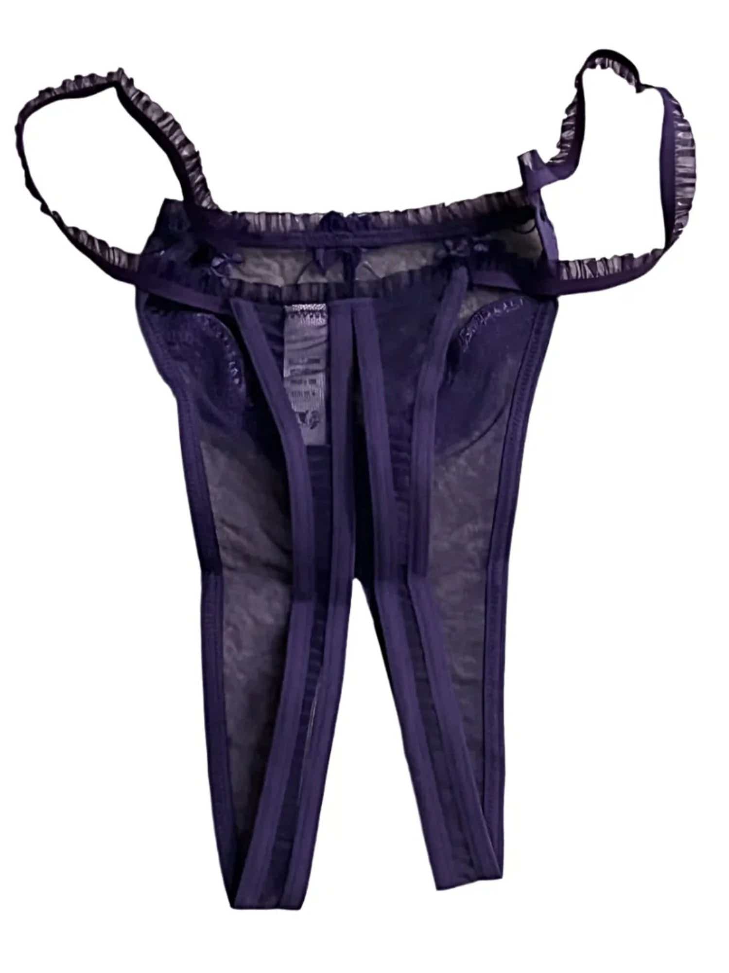 Shirley of Hollywood IS-X10 Scalloped Embroidery crotchless panty - Panty