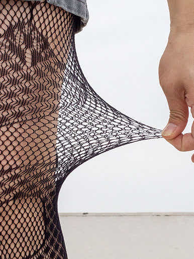 Snake Pattern Fishnet Tights - Stockings