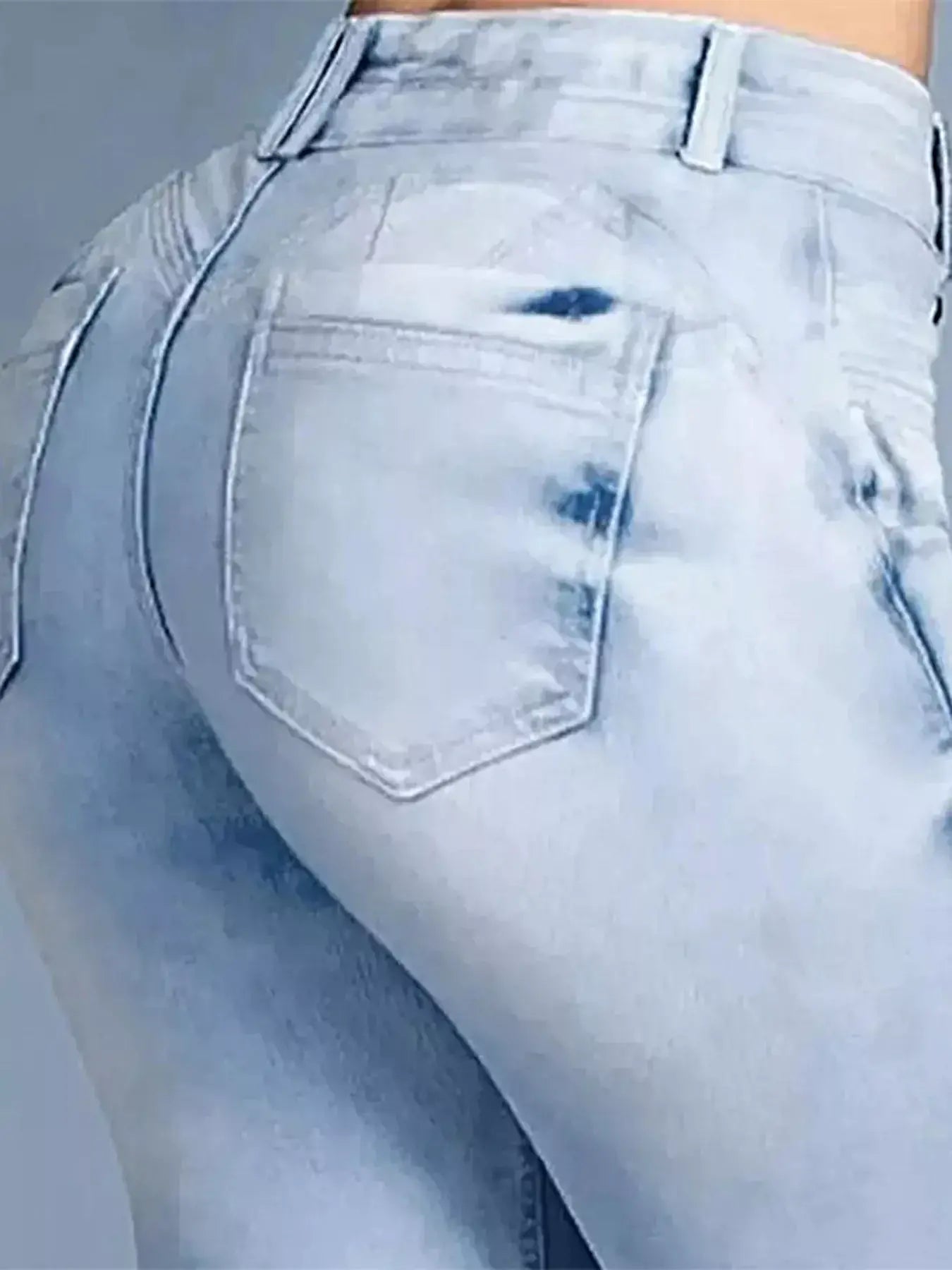 Full Size Wash High-Waisted Flare Jeans Plus Size -
