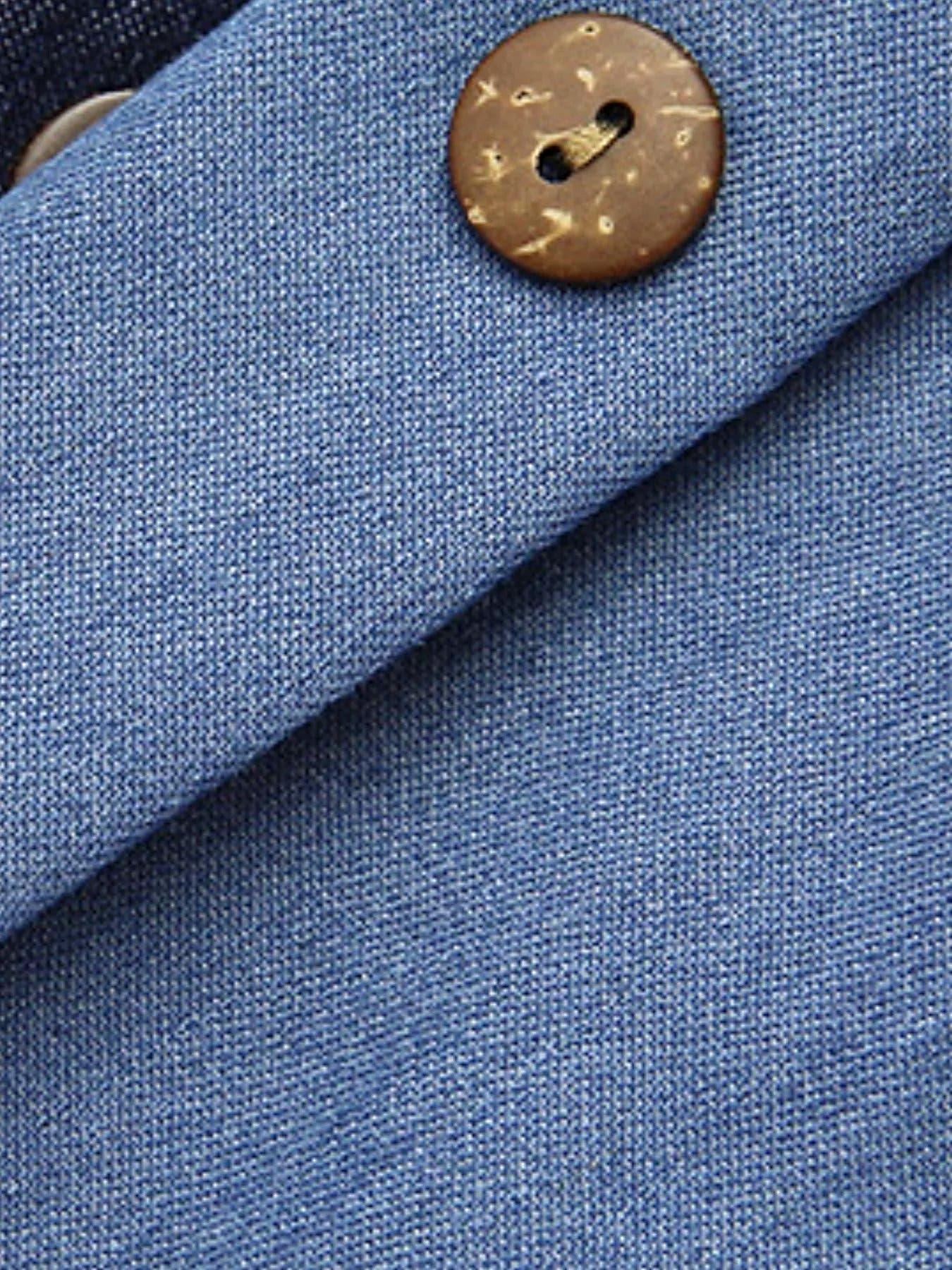 Full Size Button-Front Denim A-Line Skirt Plus Size -