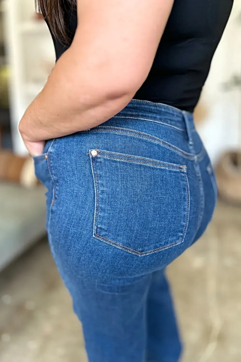 Judy Blue Full Size High Rise Straight Jeans -
