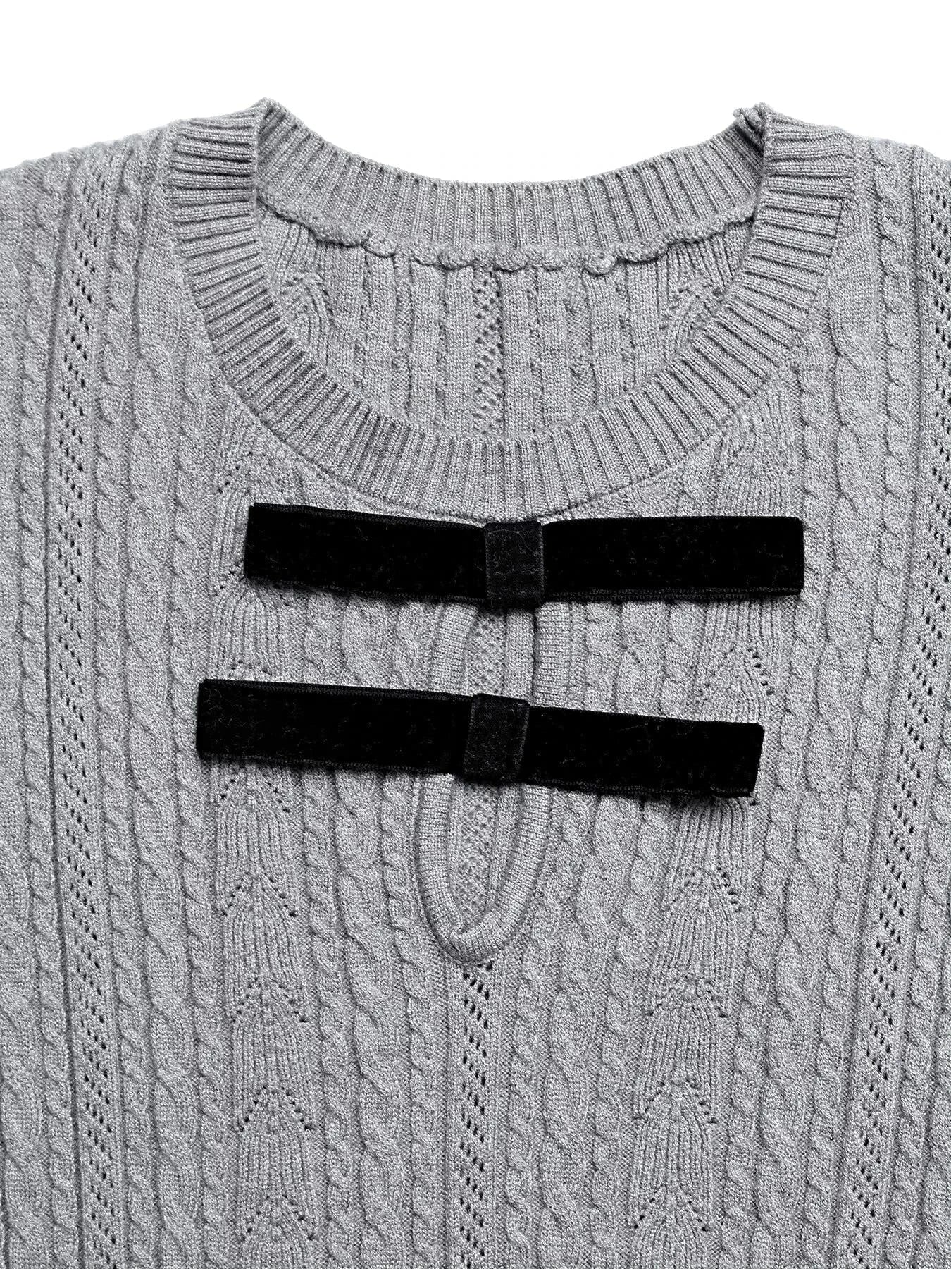 Cable Knit A-Line Sweater Dress -