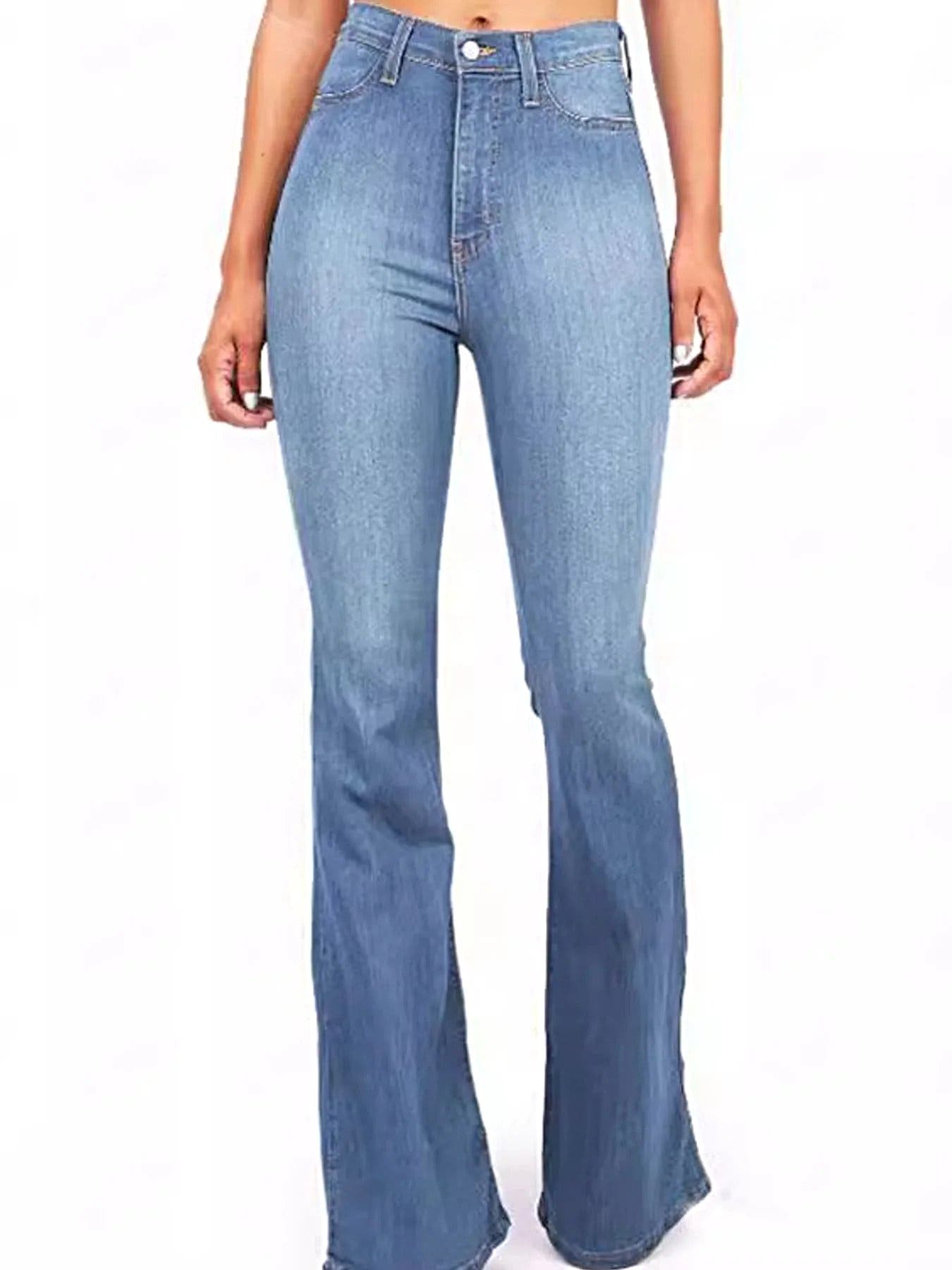 Full Size High-Waisted Bootcut Jeans Plus Size -