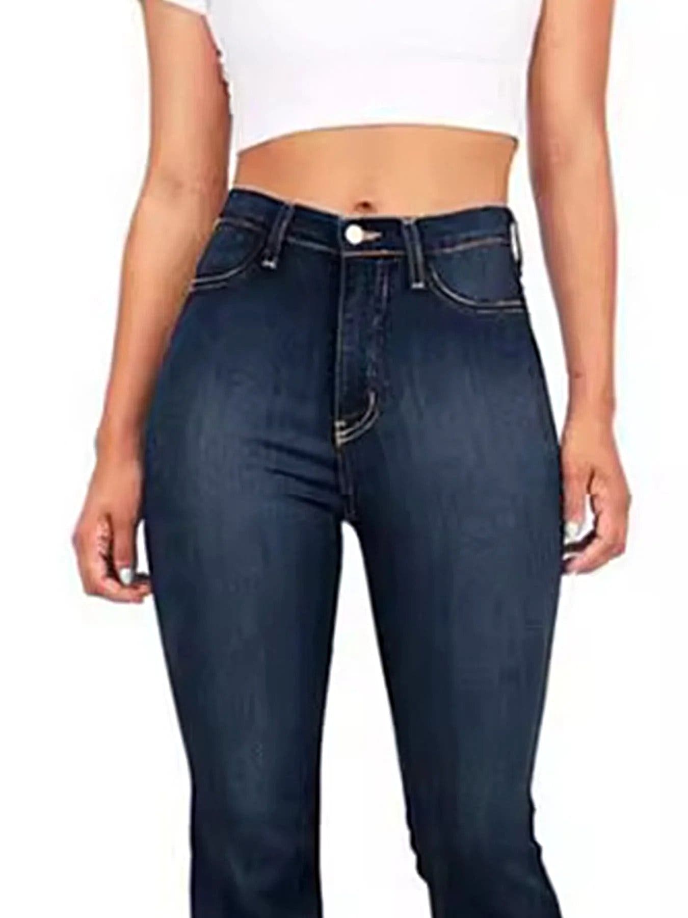 Full Size High-Waisted Bootcut Jeans Plus Size -