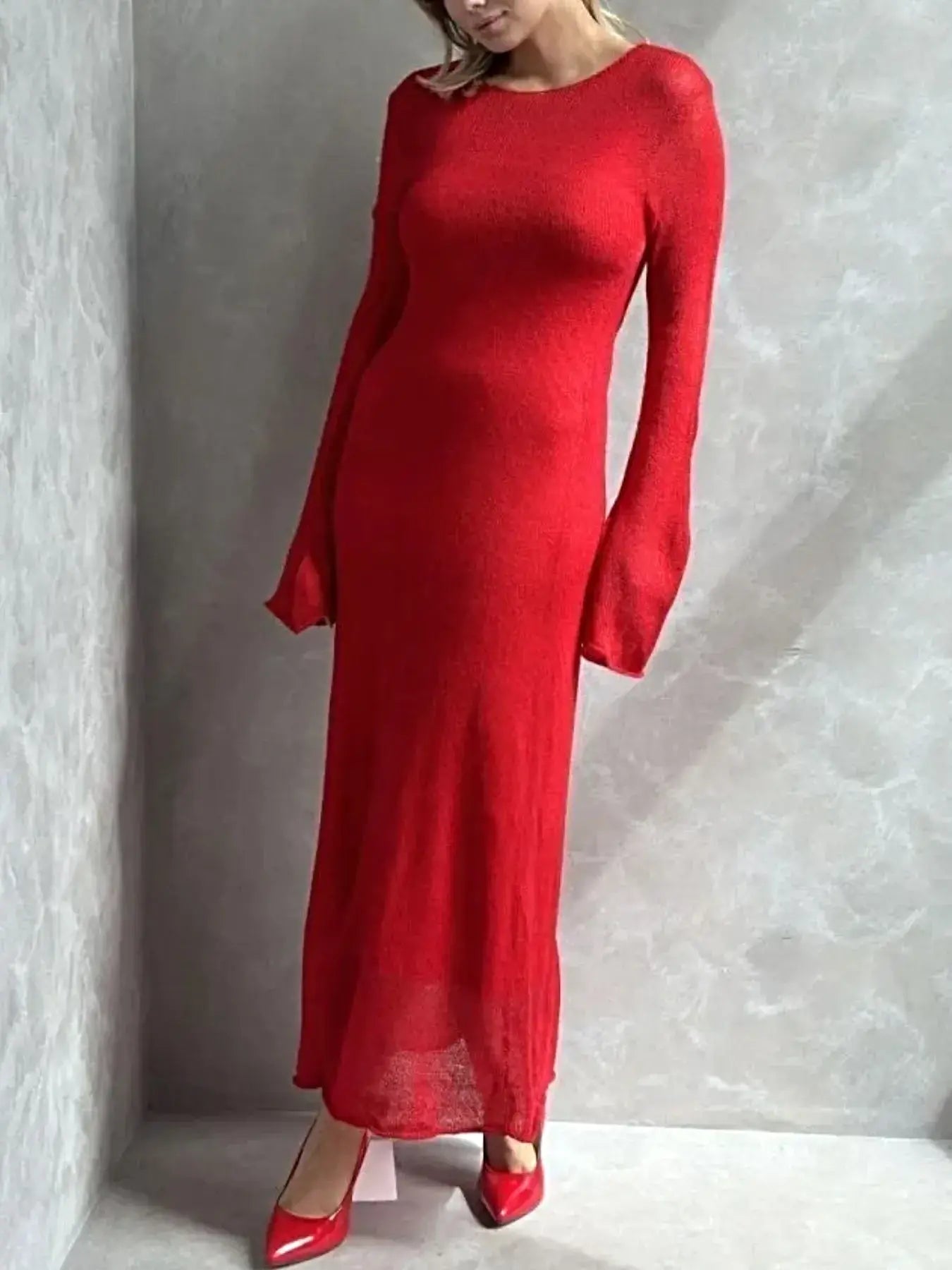 Ribbed Knit Cami Dress and Cover Up Sweater Set -