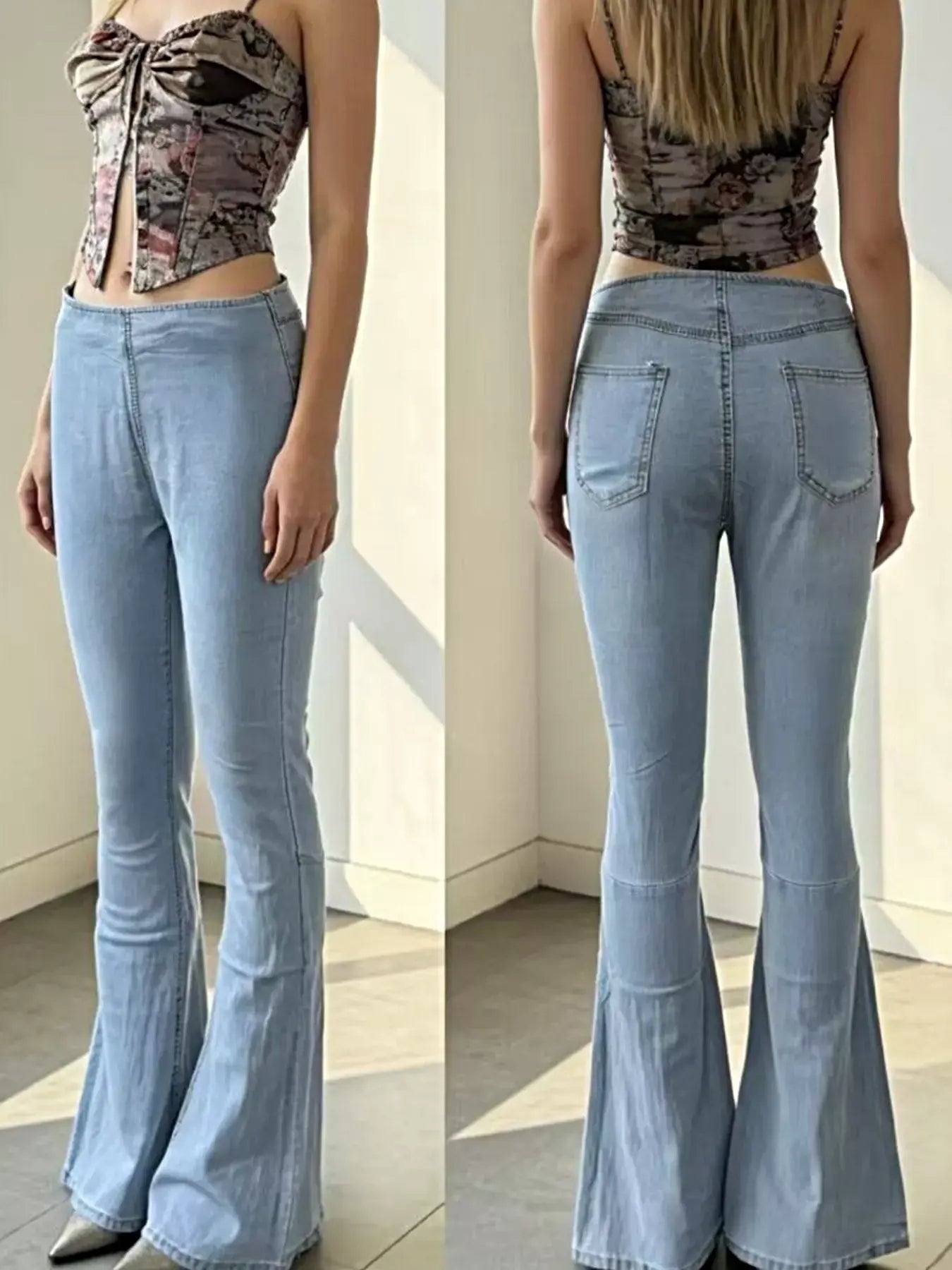 High-Waisted Flare Jeans -