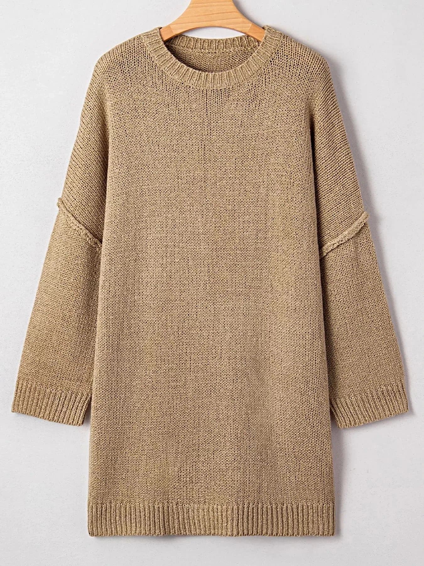 Oversize Drop Shoulder Slouchy Sweater Dress -