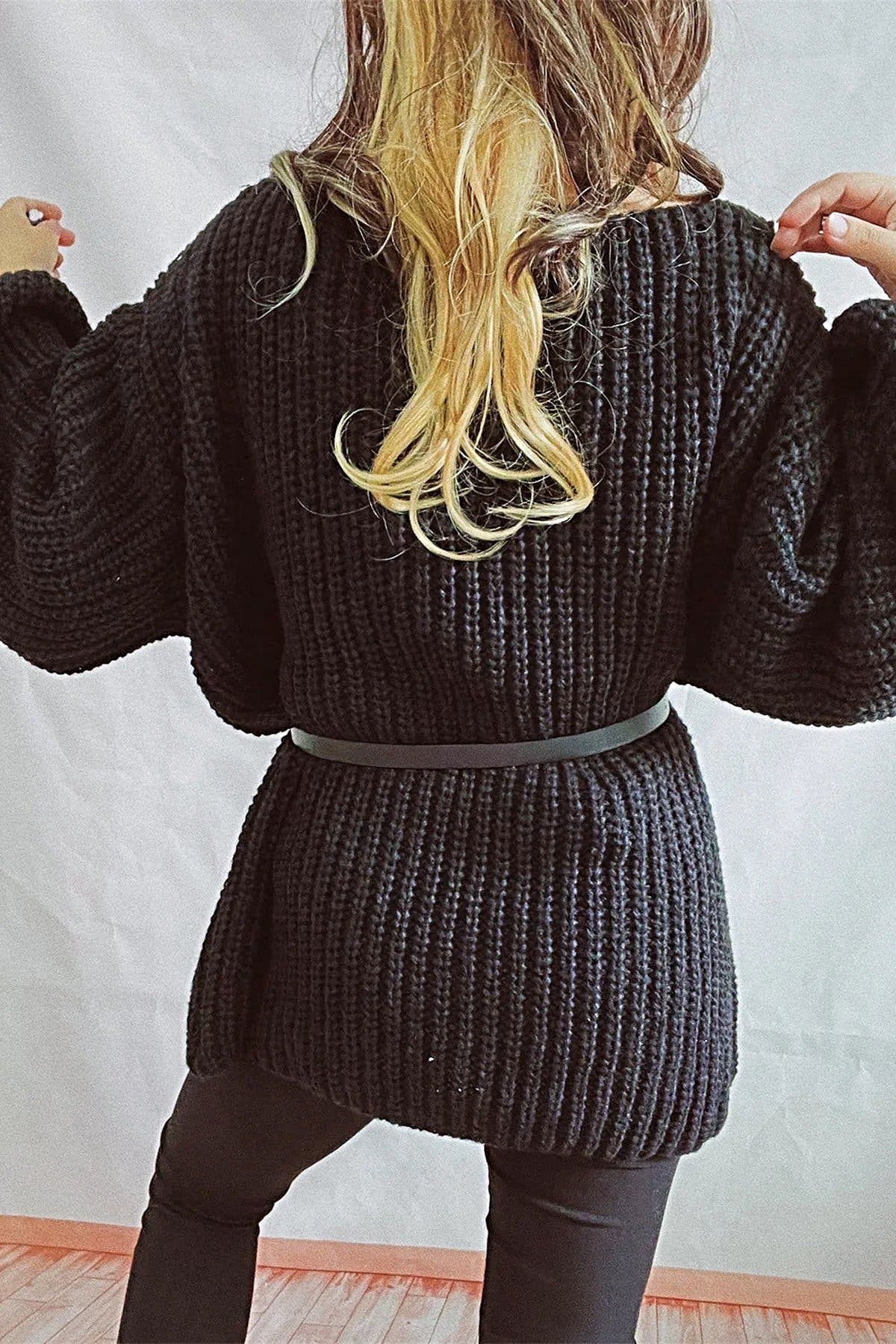 Boat Neck Dropped Shoulder Mini Sweater Dress -