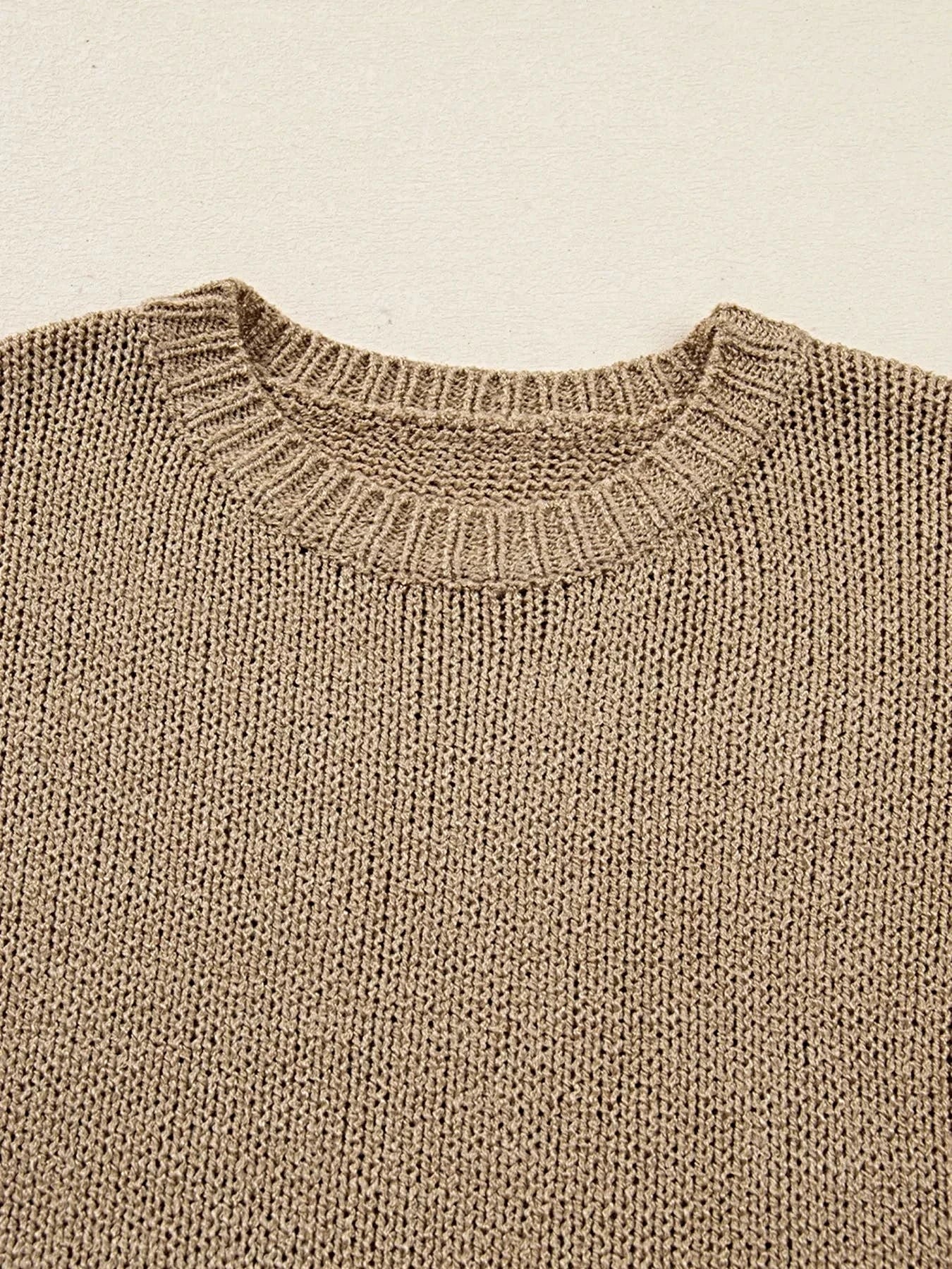 Oversize Drop Shoulder Slouchy Sweater Dress -
