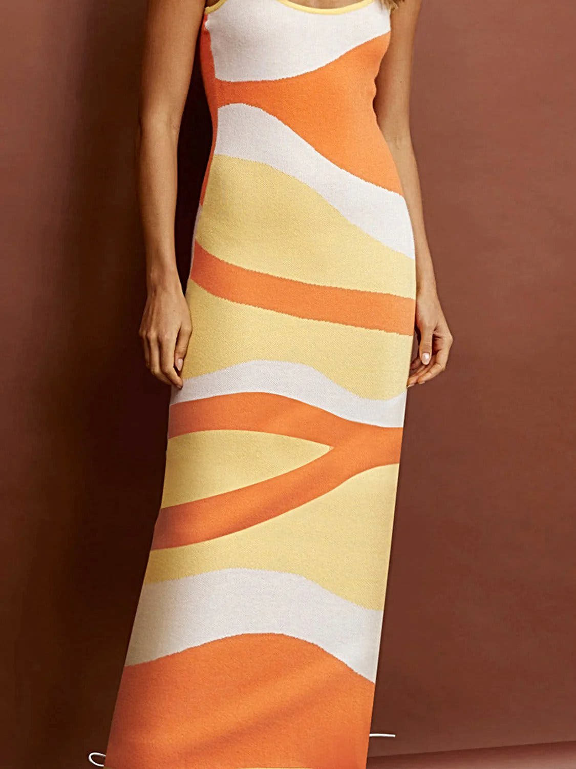 Spaghetti Strap Maxi Sweater Dress -