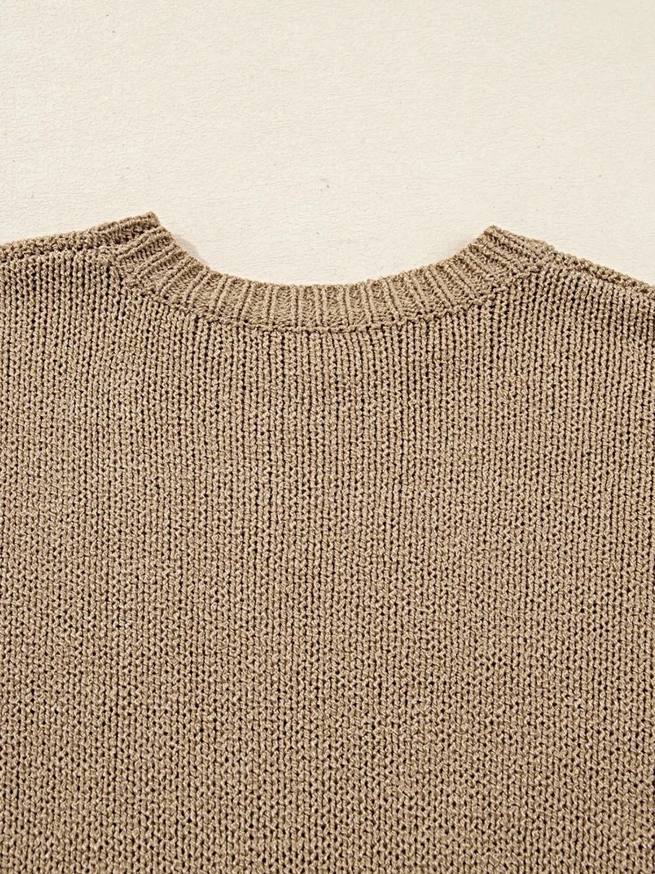 Oversize Drop Shoulder Slouchy Sweater Dress -
