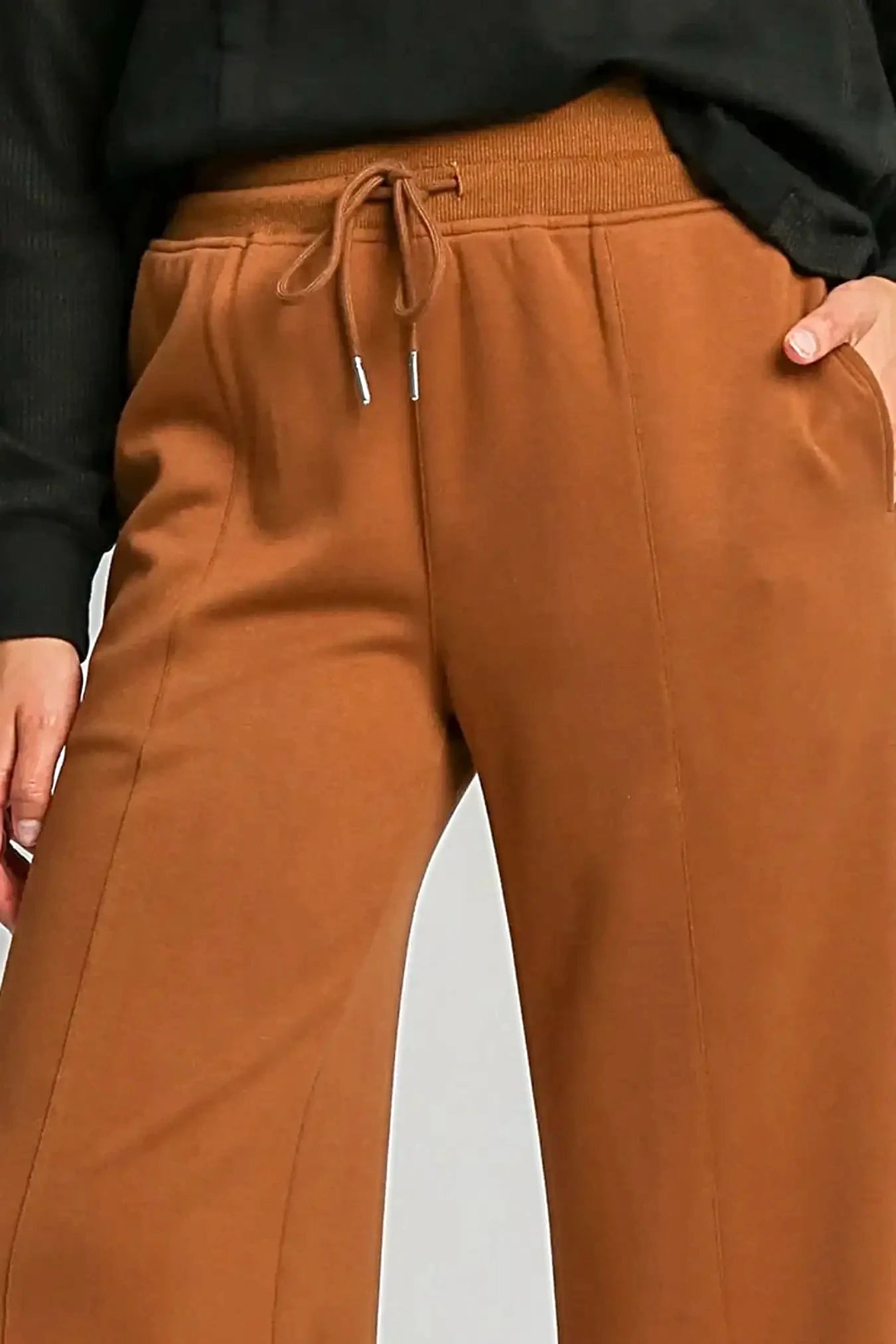 Umgee Drawstring Wide Leg Pants with Pockets -