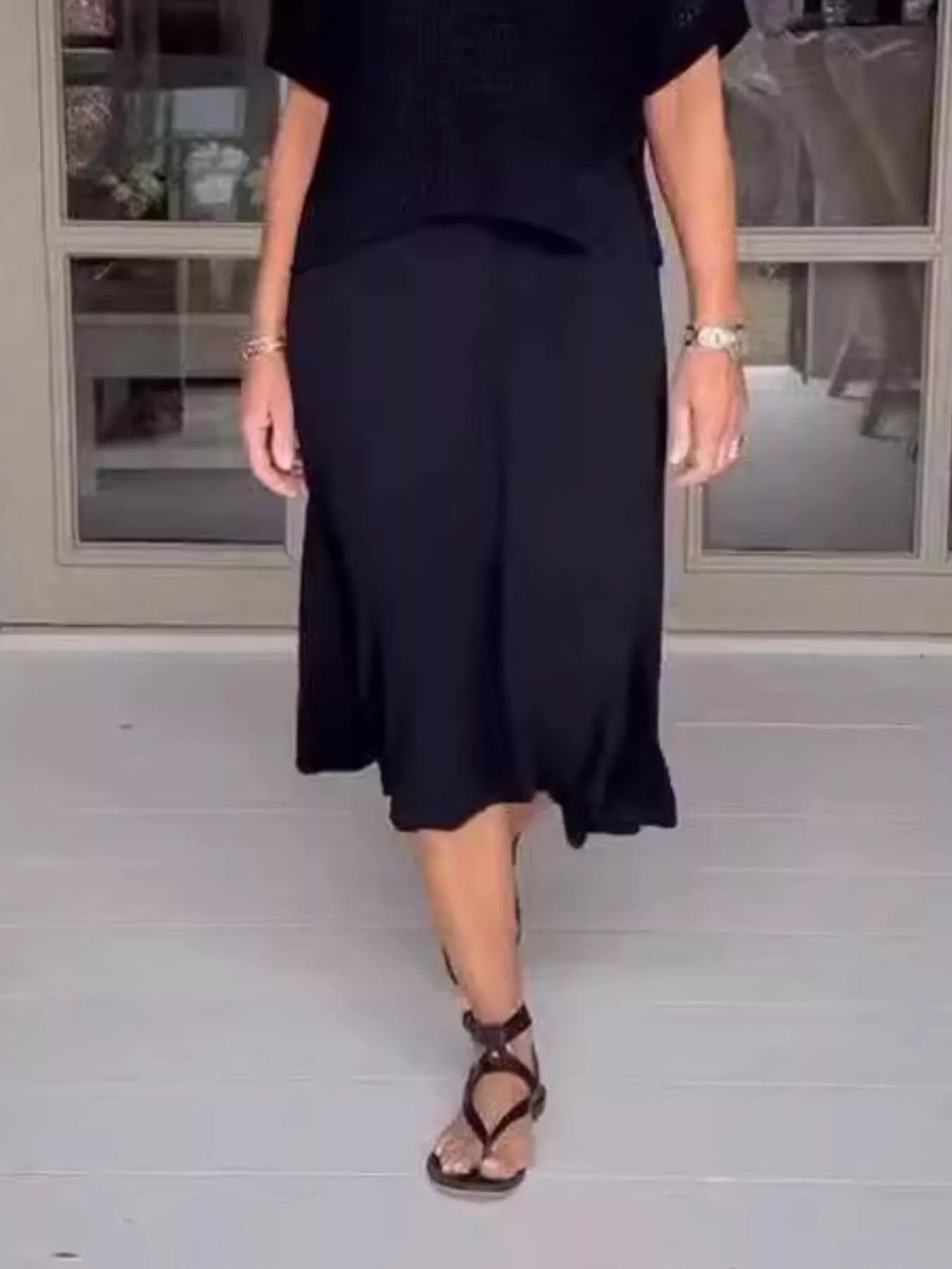Full Size Openwork Knit Cover Up and Dress Set Plus Size -
