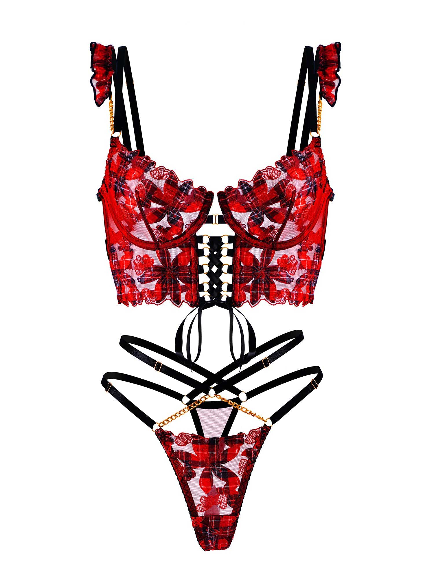 Vivienne Lace Harness Set - 2 pcs set