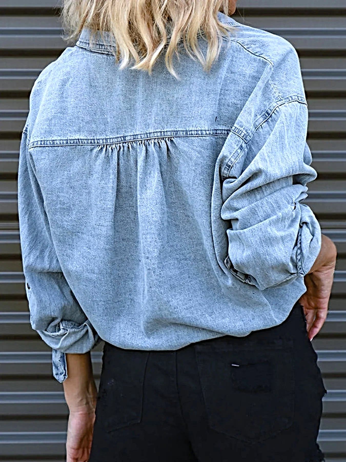 Tie Detail Denim Top -
