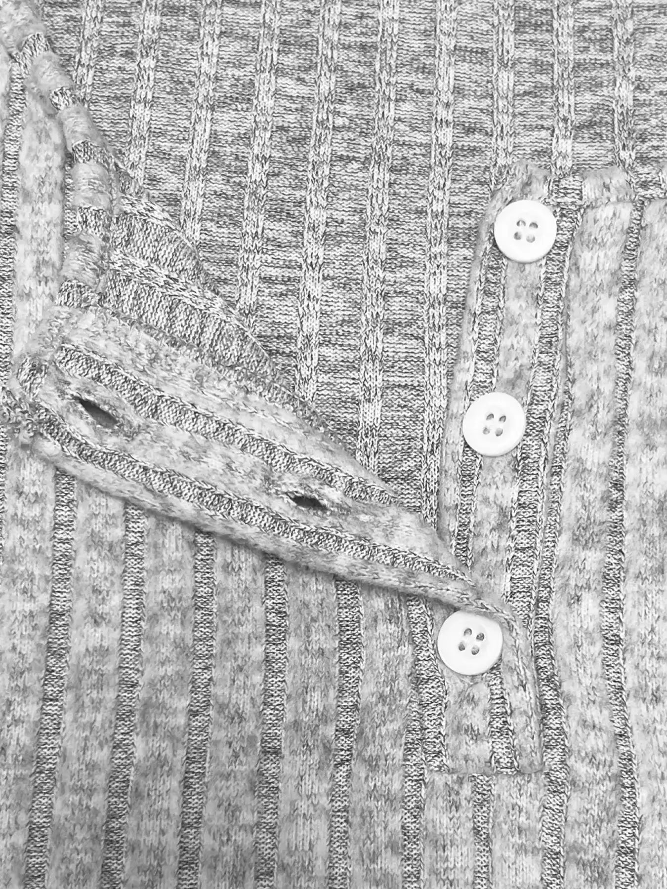 Ribbed Button Front Dress and Cardigan Sweater Set -