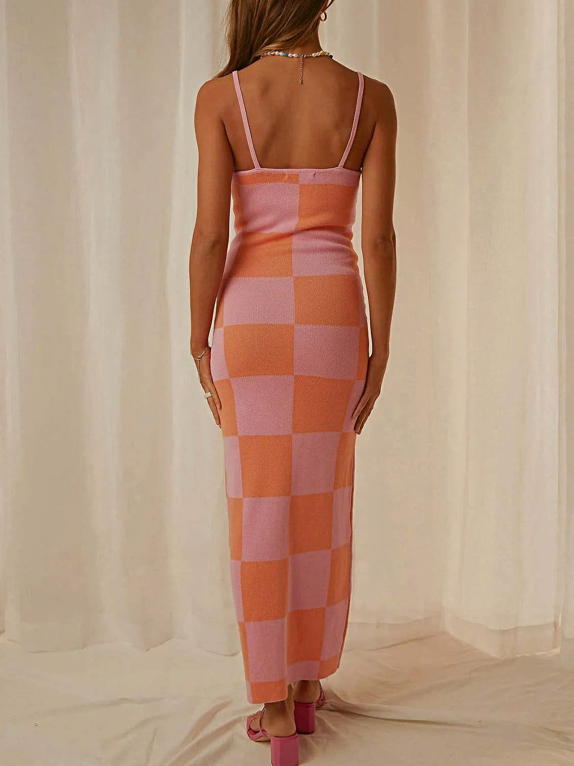 Spaghetti Strap Maxi Sweater Dress -