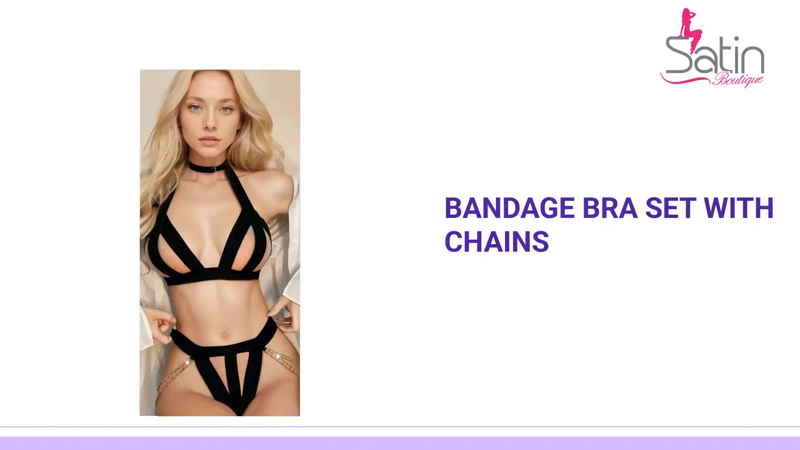 Bandage Bra Set with Chains by@Outfy