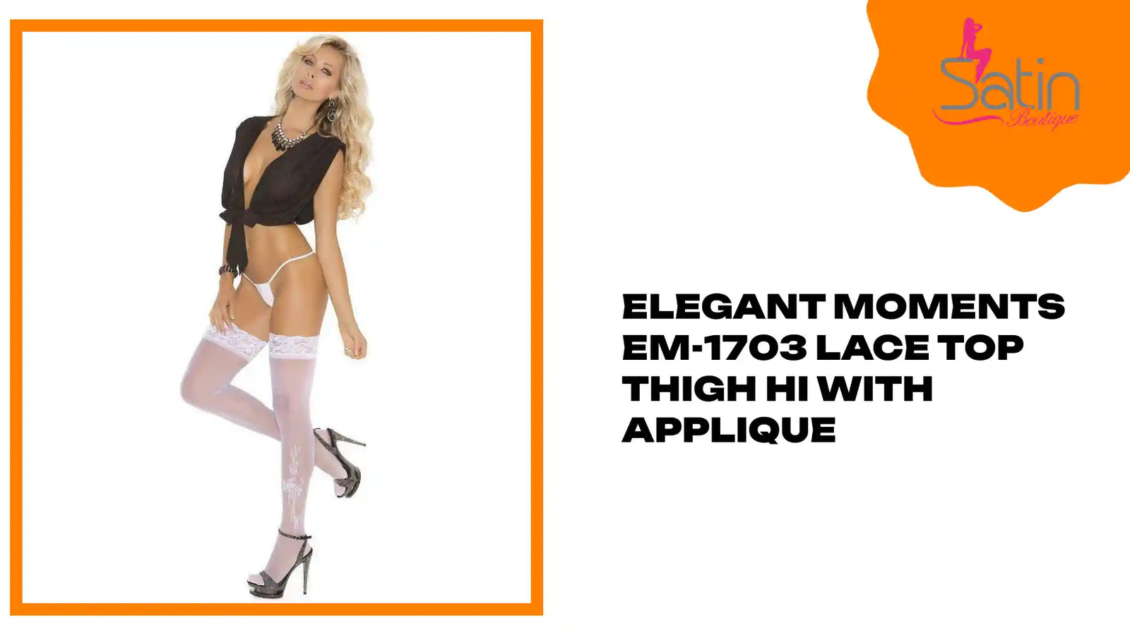 Elegant Moments EM-1703 Lace Top Thigh Hi With Applique by@Outfy