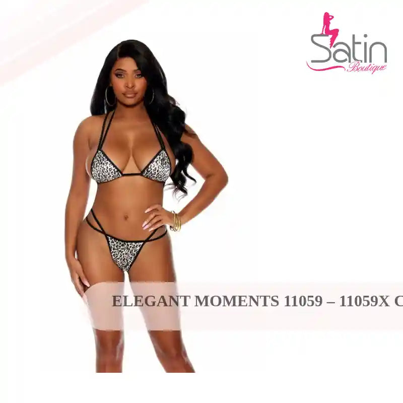 Elegant Moments 11059 – 11059X Charmeuse string bra and panty set by@Outfy