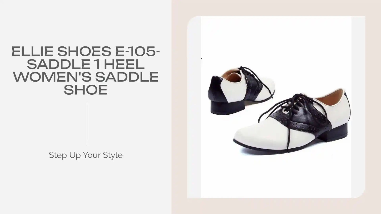 Ellie Shoes E-105-Saddle 1 Heel Women's Saddle Shoe by@Outfy