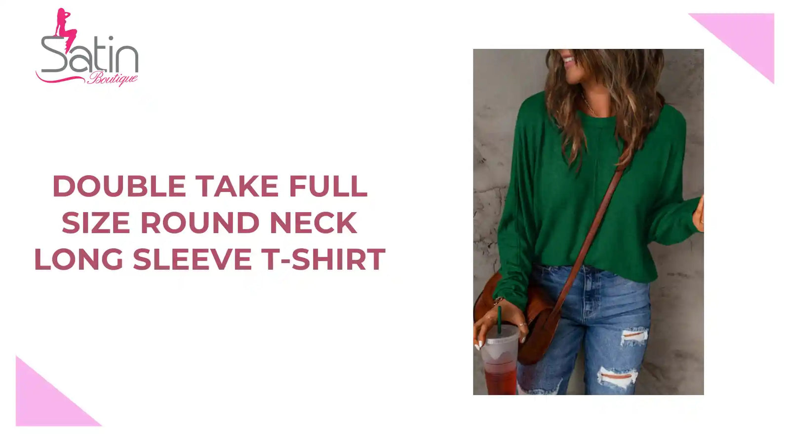 Double Take Full Size Round Neck Long Sleeve T-Shirt by@Outfy