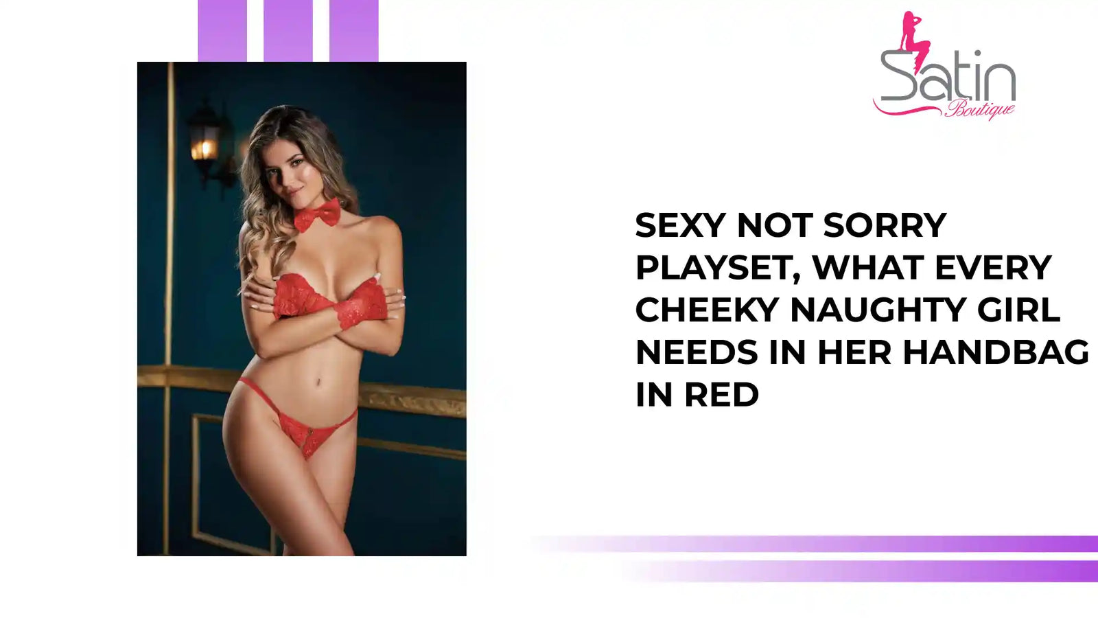 Sexy Not Sorry Playset, What every cheeky naughty girl needs in her handbag in Red by@Outfy