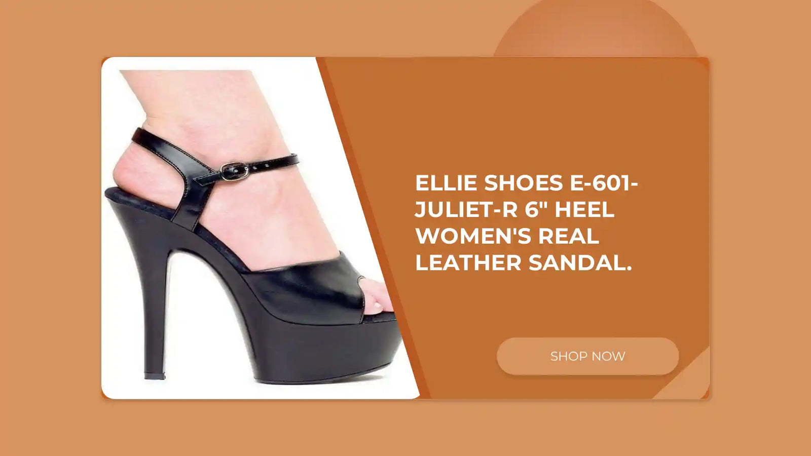 Ellie Shoes E-601-Juliet-R 6" Heel Women's real Leather Sandal. by@Outfy