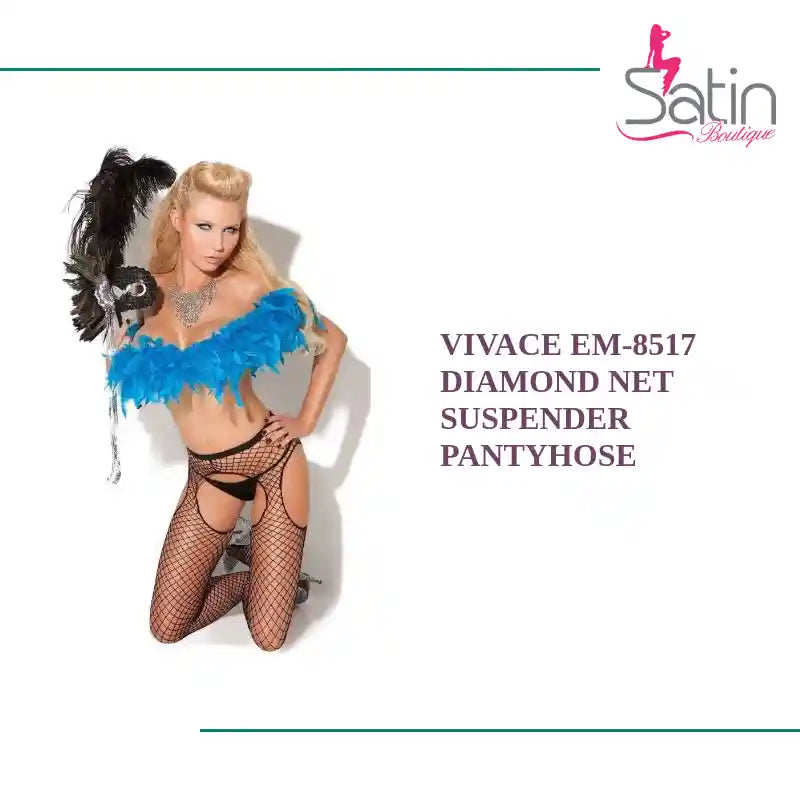 Чорапогащник с тиранти Vivace EM-8517 Diamond net от @Outfy