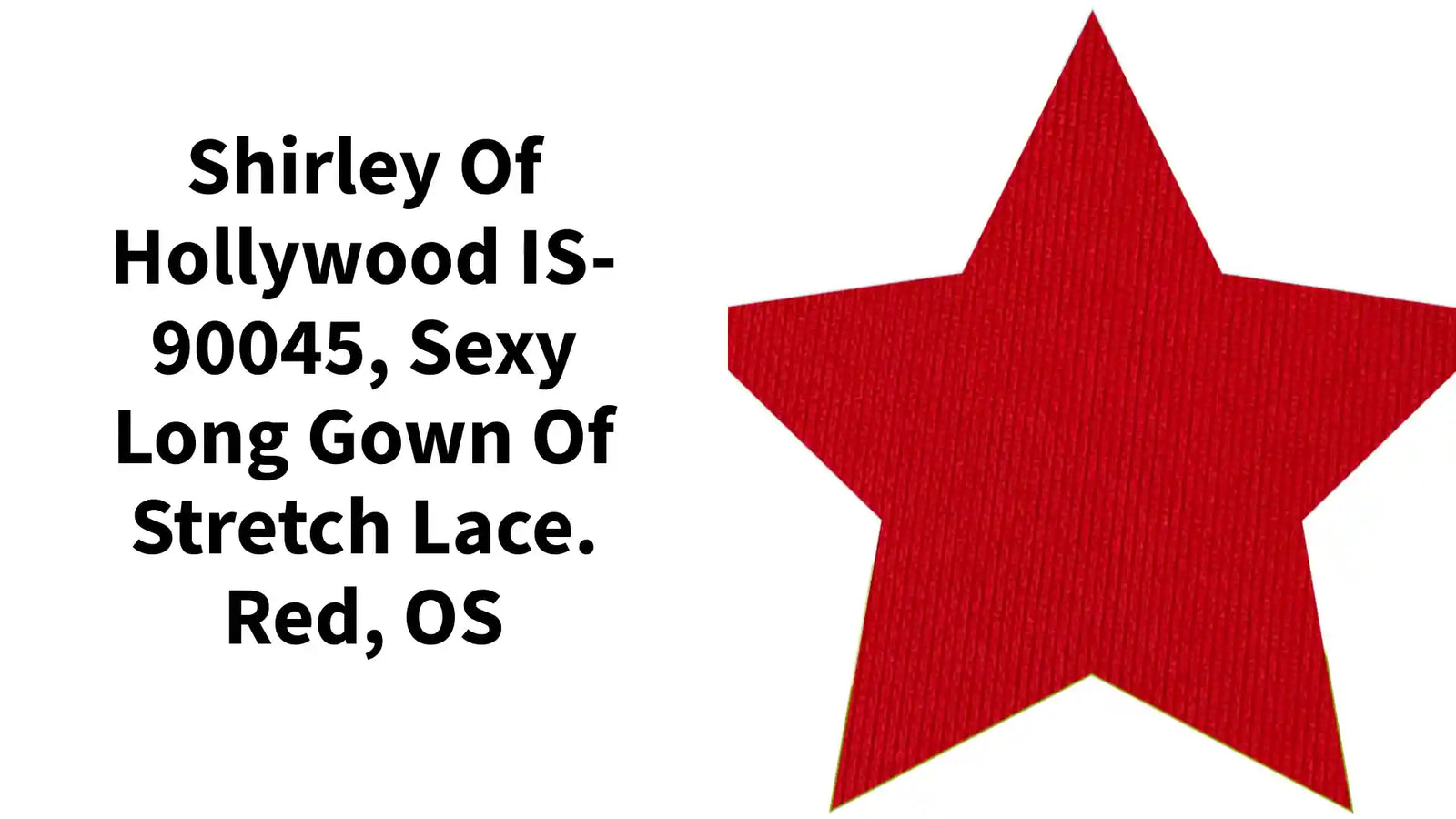 Shirley of Hollywood IS-90045, Sexy Long Gown of Stretch Lace. Red, OS by@Outfy