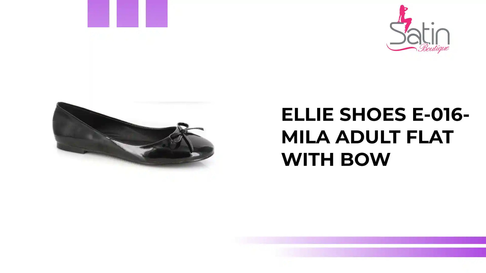Ellie Shoes E-016-Mila Adult Flat With Bow by@Outfy