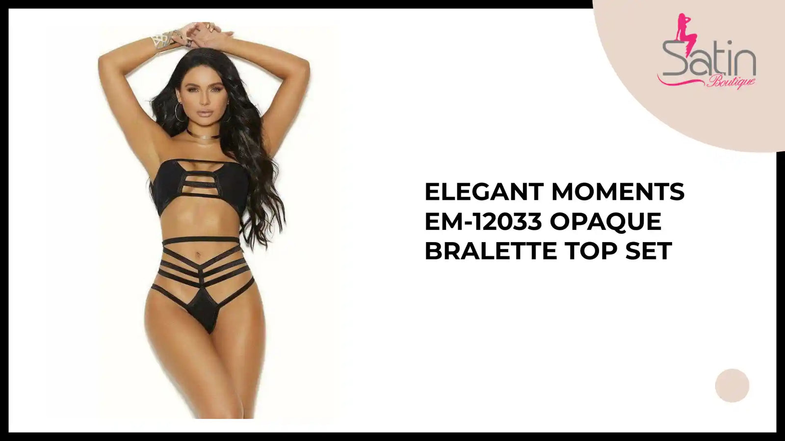 Elegant Moments EM-12033 Opaque Bralette Top Set by@Outfy