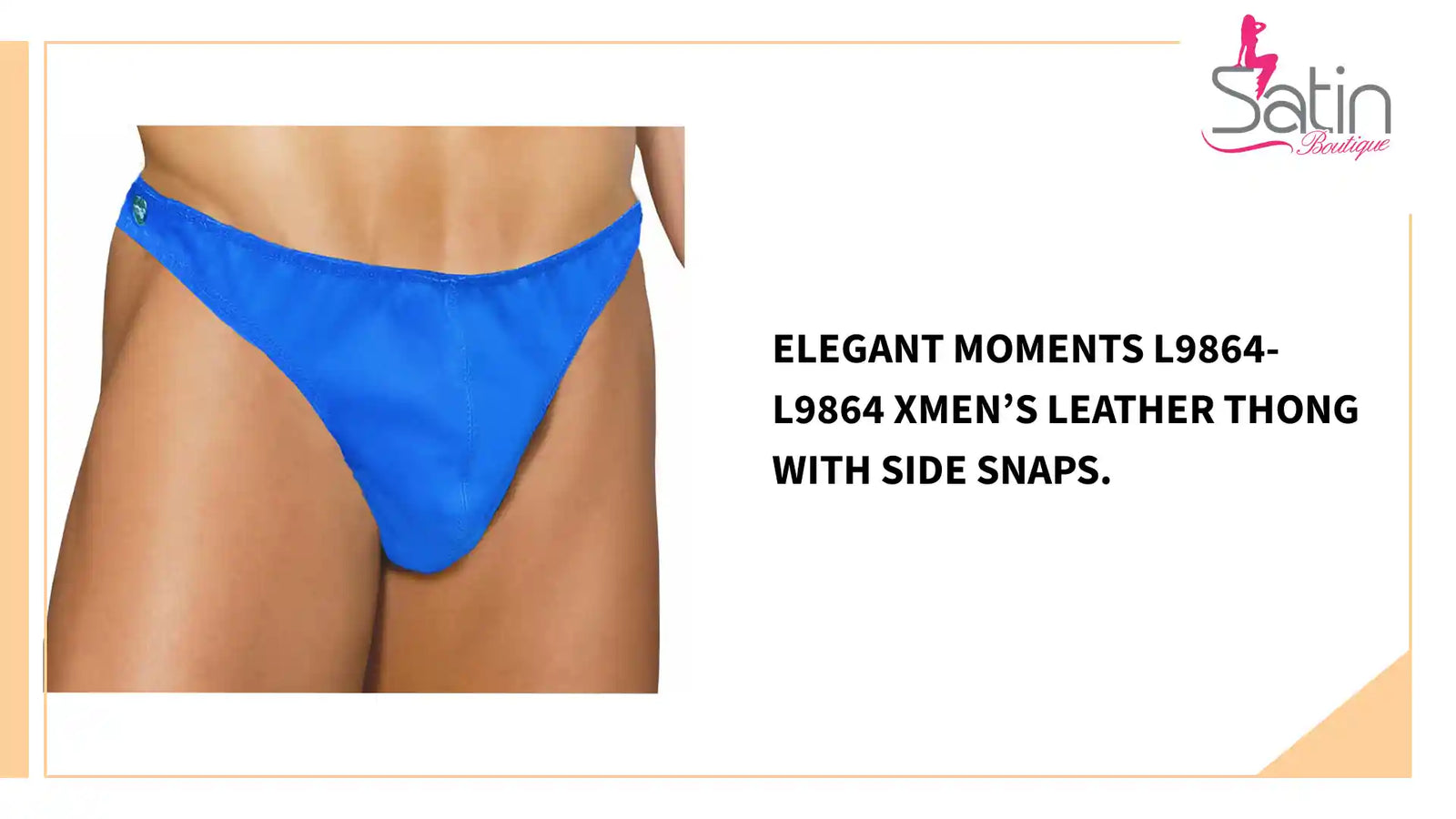 Elegant Moments L9864-L9864 XMen’s leather thong with side snaps. by@Outfy