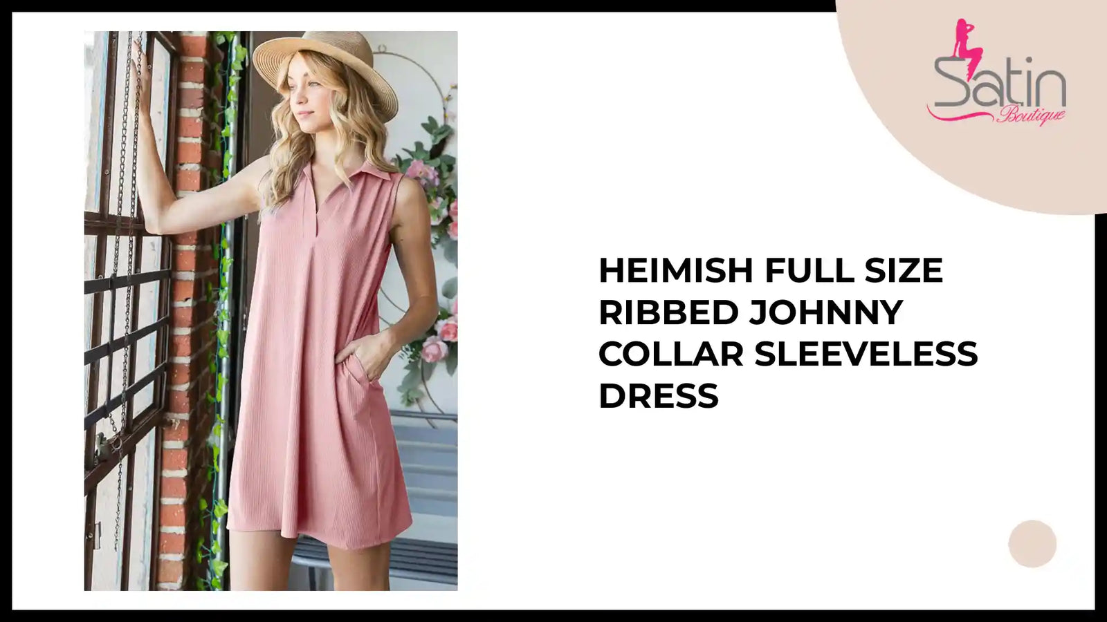 Heimish Full Size Ribbed Johnny Collar Sleeveless Dress by@Outfy