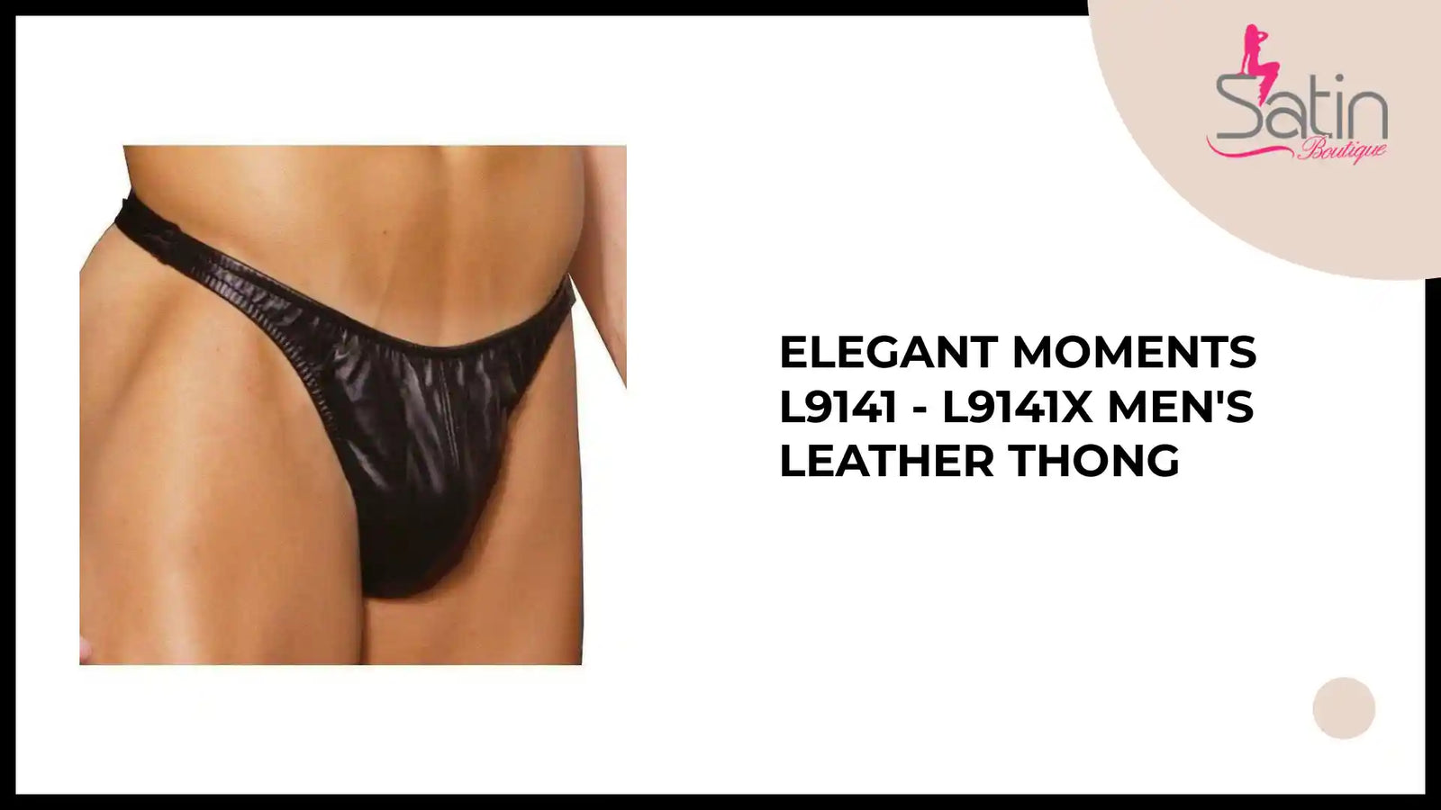 Elegant Moments L9141 - l9141X Men's Leather Thong by@Outfy