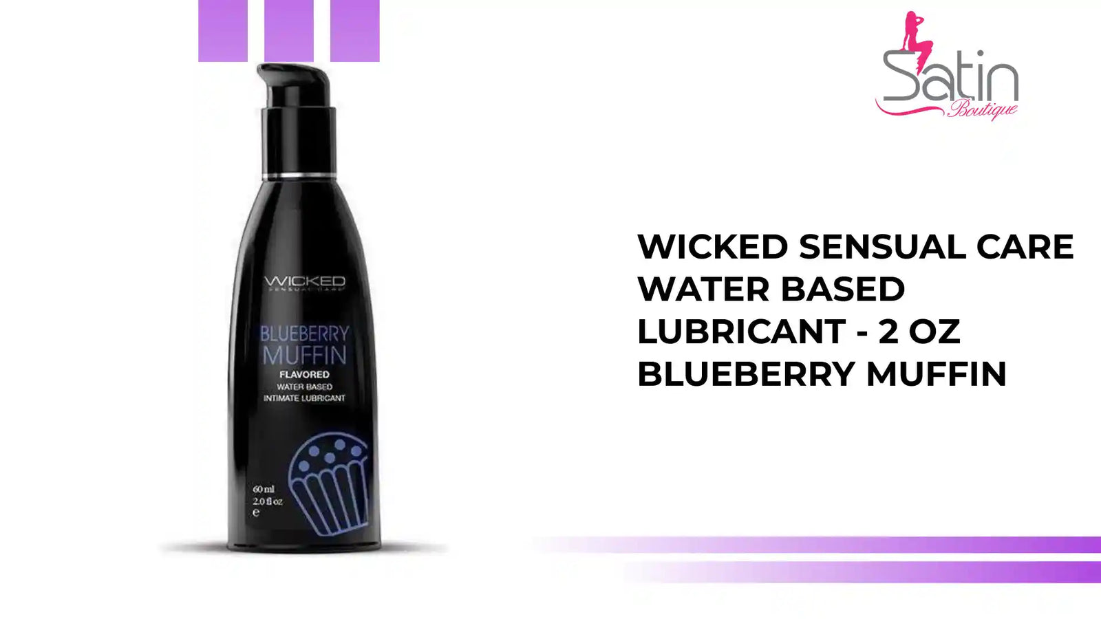 Wicked Sensual Care Water Based Lubricant - 2 oz Blueberry Muffin by@Outfy