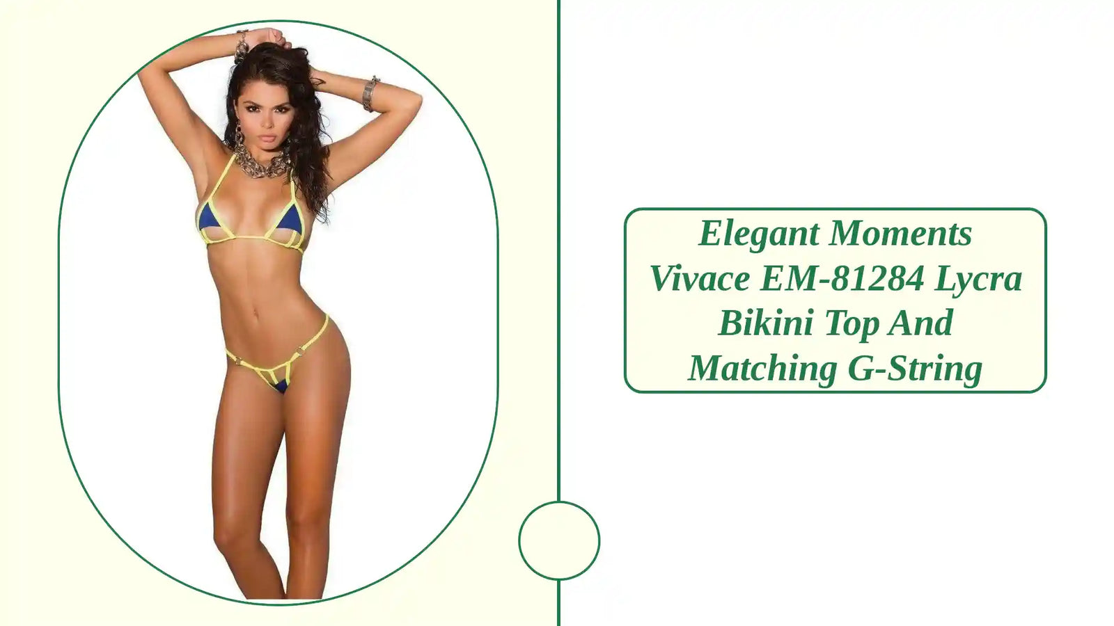 Elegant Moments Vivace EM-81284 Lycra bikini top and matching g-string by@Outfy