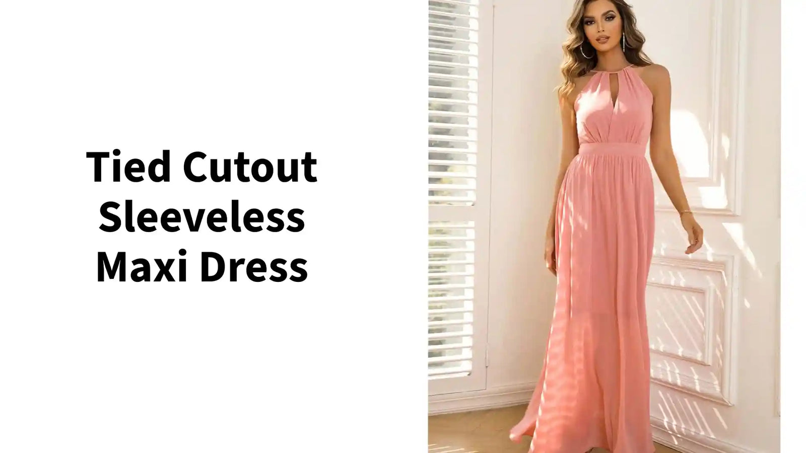 Tied Cutout Sleeveless Maxi Dress by@Outfy