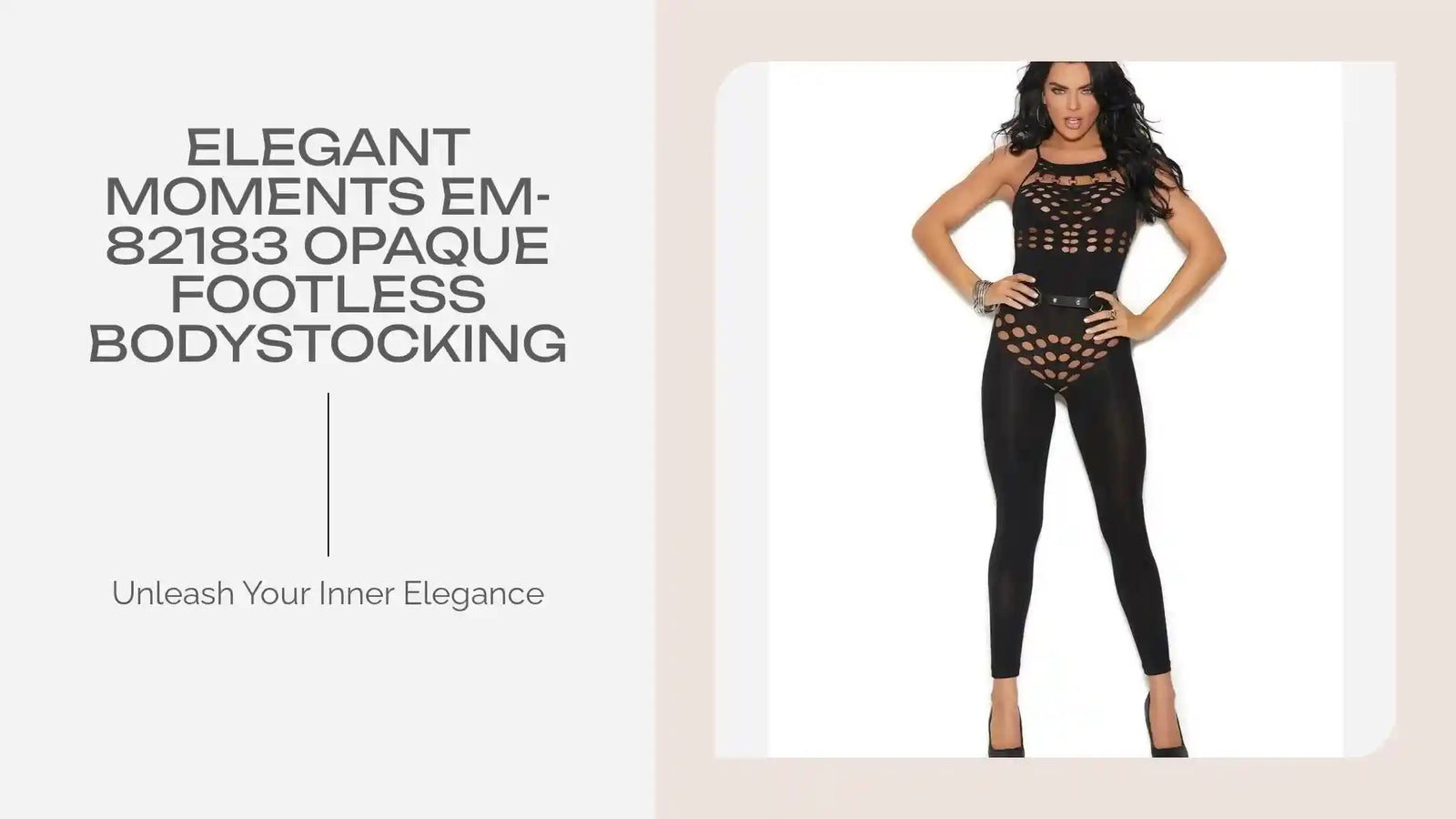 Elegant Moments EM-82183 Opaque Footless Bodystocking by@Outfy