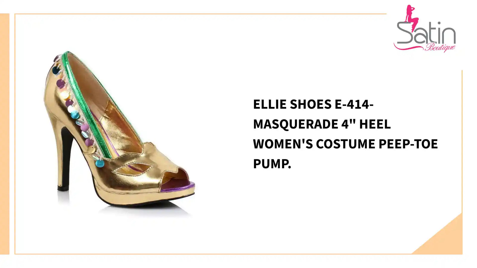 Ellie Shoes E-414-Masquerade 4" Heel Дамски костюм Peep-Toe помпа. от @Outfy