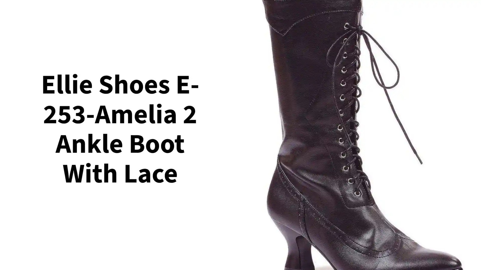 Ellie Shoes E-253-Amelia 2 Ankle Boot with lace by@Outfy