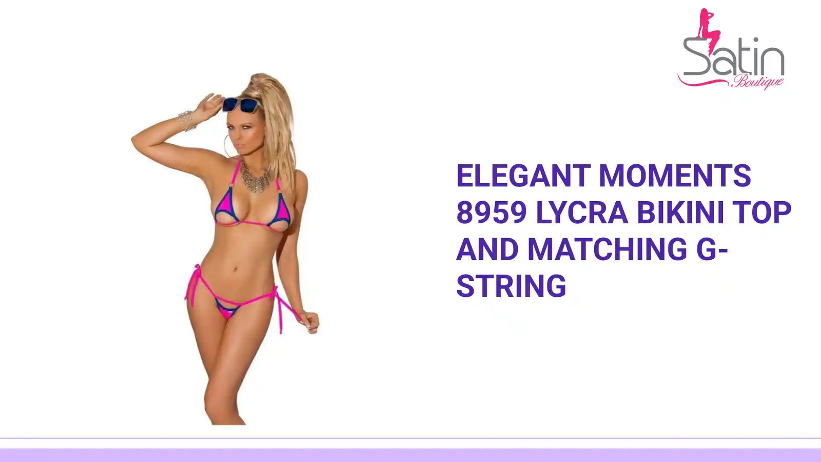 الجزء العلوي من بيكيني من الليكرا من Elegant Moments 8959 مع سروال داخلي مطابق من Outfy