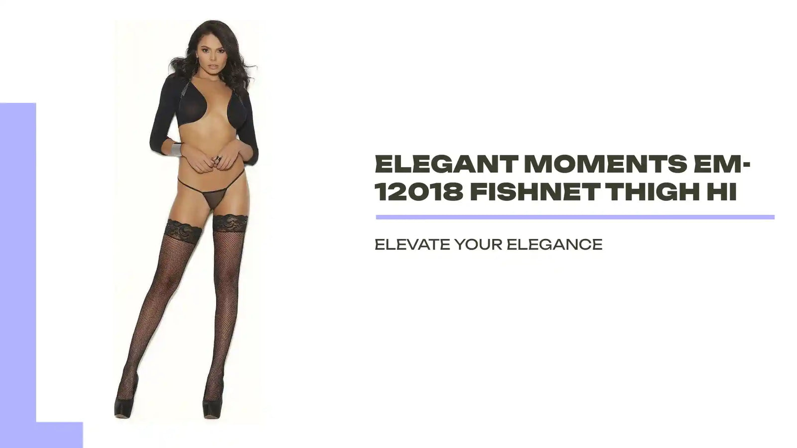 Elegant Moments EM-12018 Fishnet Thigh Hi by@Outfy